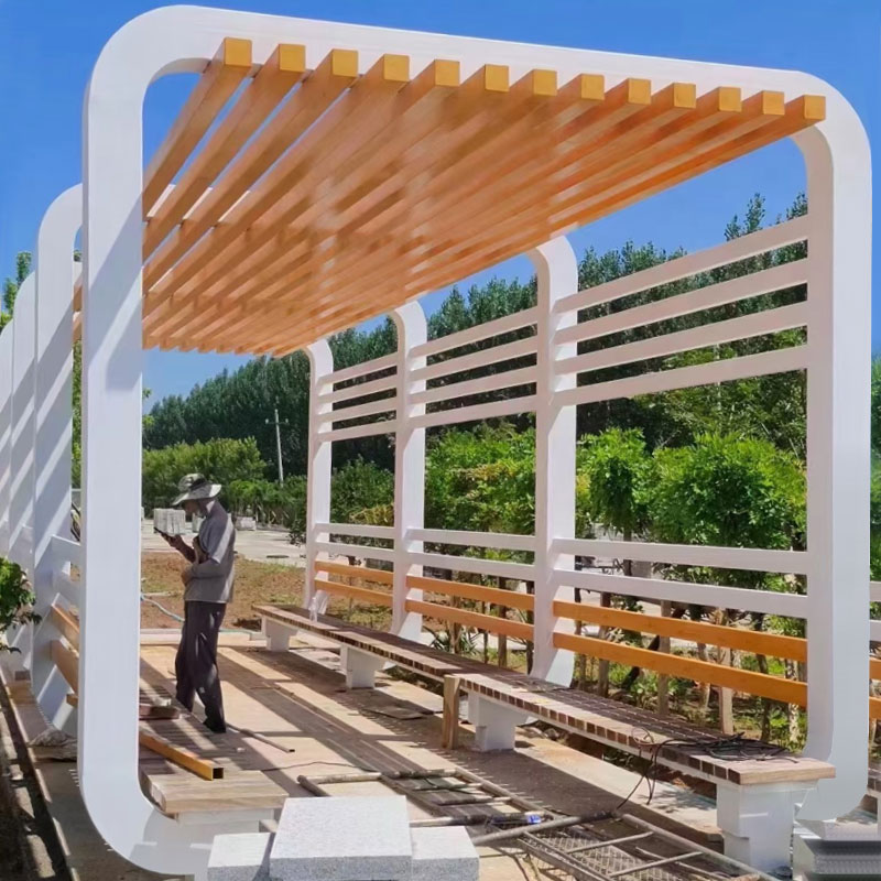 Kunstpergola i rustfrit stål